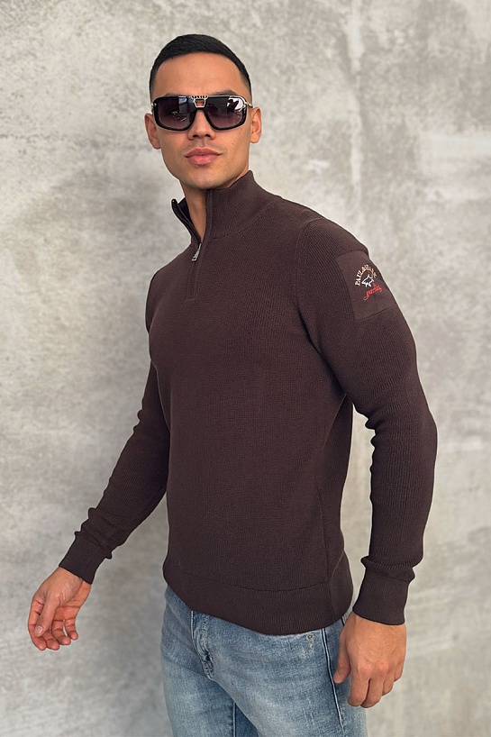 Мужской джемпер Paul & Shark zip-up - Brown