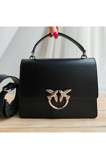 Кожаная сумка Love 25x18 см - Black (2 расцветки)   