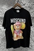 Чёрная оверсайз футболка Moschino Teddy Bear print