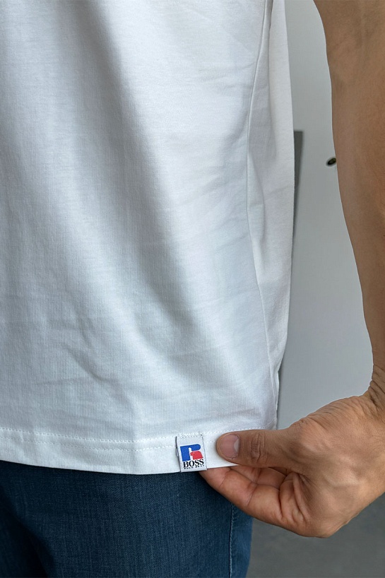 Мужская белая футболка Hugo Boss