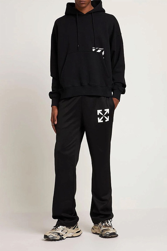 Чёрное худи Off-White logo-print drawstring
