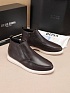 Кожаные лоферы с мехом Hugo Boss high-top - Brown