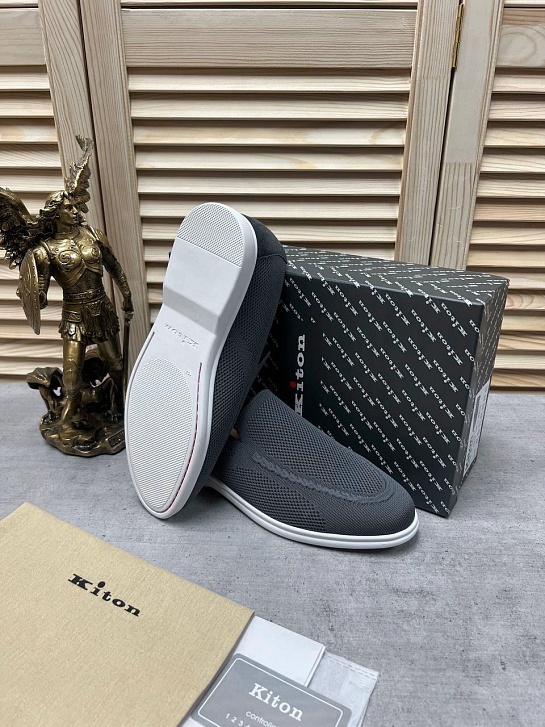 Мужские текстильные лоферы Kiton
