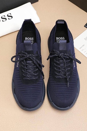 Текстильные кроссовки Hugo Boss Titanium - Navy   