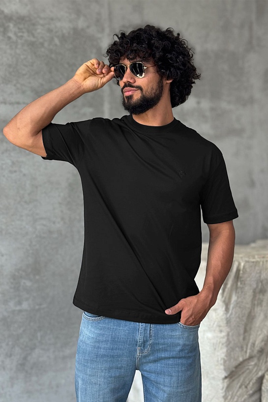 Мужская чёрная футболка Loro Piana