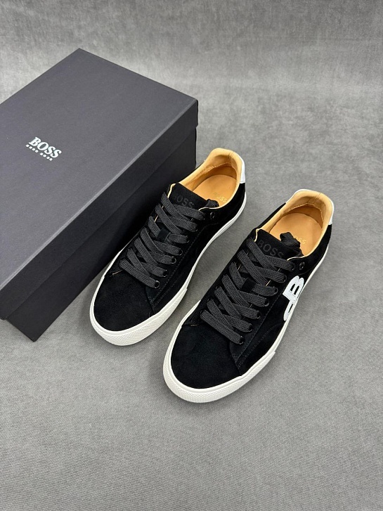 Замшевые кроссовки Hugo Boss Aiden - Black