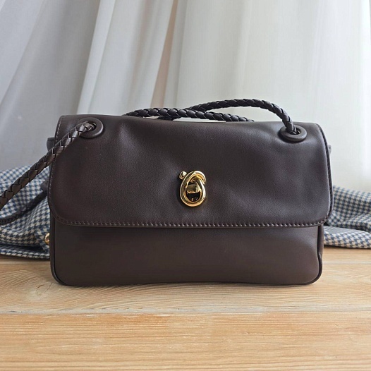 Кожаная сумка Bottega Veneta Madison 29x17 см - Brown   