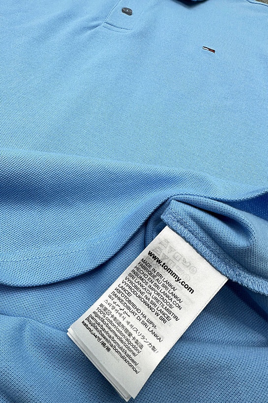 Мужское голубое поло Tommy Hilfiger
