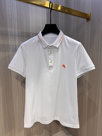Мужское поло Hermes Premium - White   