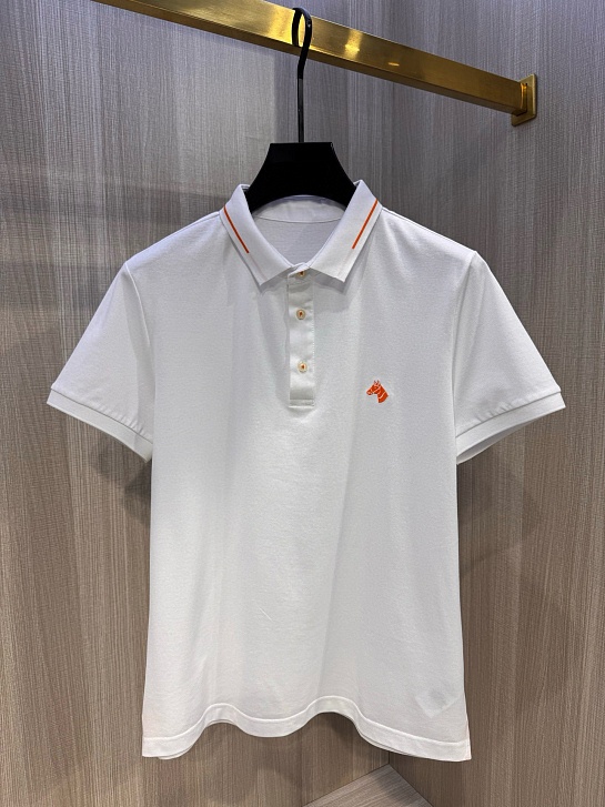 Мужское поло Hermes Premium - White