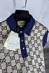 Мужское поло Gucci GG monogram all-over - Navy / Beige