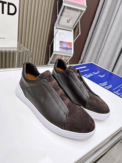 Мужские кроссовки Ermenegildo Zegna Triple Stitch - Brown   