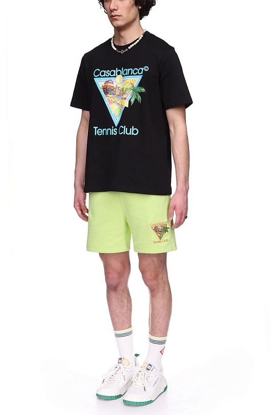 Чёрная футболка Casablanca Afro Cubism Tennis Club