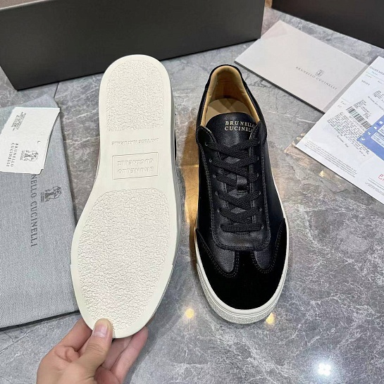 Мужские комбинированные кроссовки Brunello Cucinelli