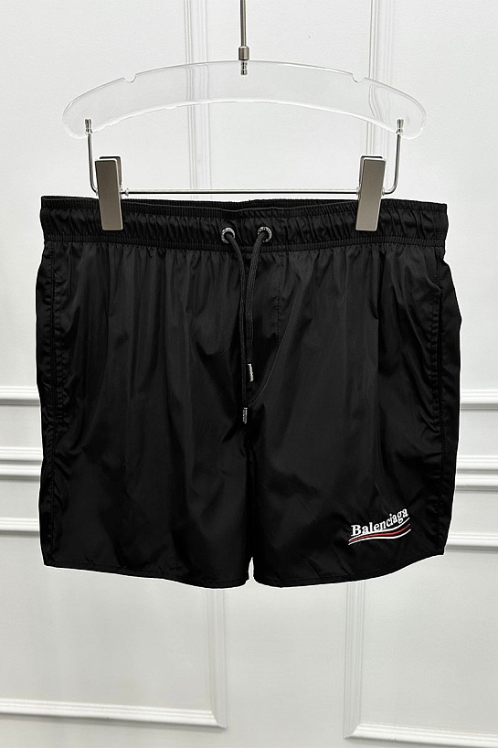 Чёрные шорты Balenciaga Political Campaign logo