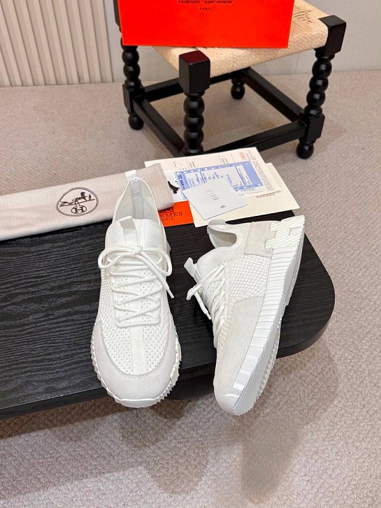 Текстильные кроссовки Hermes lift slip-on