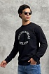Чёрный свитшот Emporio Armani logo embroidery