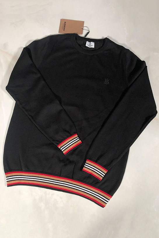 Мужской джемпер Burberry TB logo-embroidered - Black