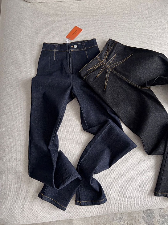 Женские джинсы Alaia premium - Navy