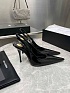 Женские кожаные туфли на каблуке Yves Saint Laurent premium