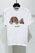 Белая оверсайз футболка Palm Angels Leopard Bear