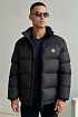 Утеплённая куртка Moncler Peuplier logo-patch - Black