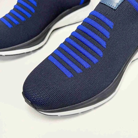 Мужские текстильные кроссовки Ermenegildo Zegna - Blue   