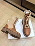 Женские комбинированные ботинки Celine Premium - Brown