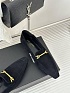 Женские замшевые лоферы чёрного цвета Yves Saint Laurent premium