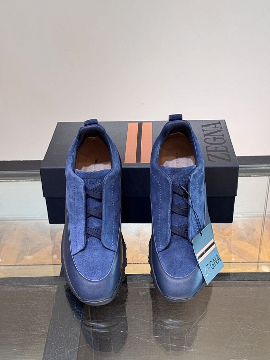 Мужские кроссовки Zegna Triple Stitch Monte - Blue