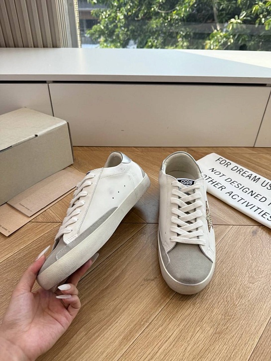 Женские кожаные кроссовки Golden Goose Super Star premium