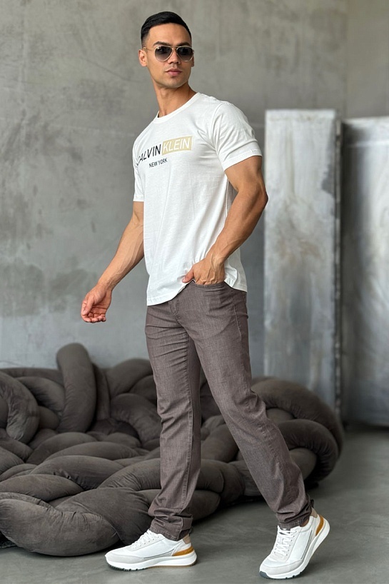 Мужская белая футболка Calvin Klein New York