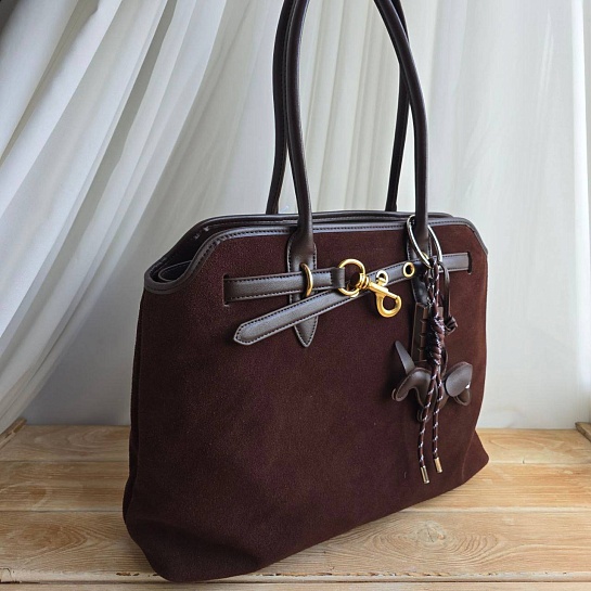 Замшевая сумка MIU MIU 43x29 см