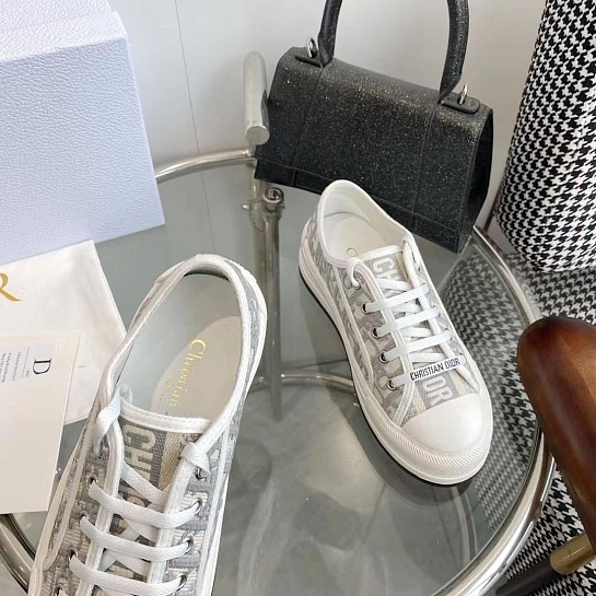 Женские кеды на платформе Dior Walk'n' Premium - Grey