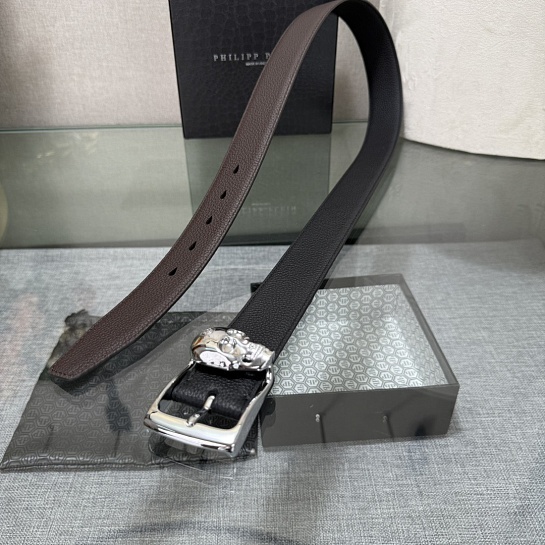 Кожаный ремень Philipp Plein Skull premium