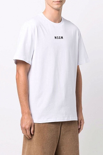 Мужская белая футболка MSGM   