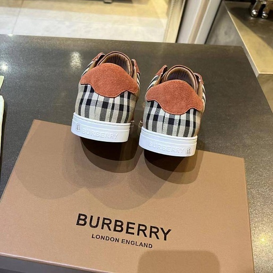 Комбинированные кроссовки Burberry Vintage Check