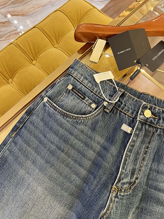 Мужские синие джинсы Dolce & Gabbana classic fit Premium