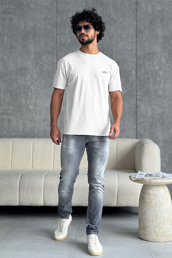 Мужская белая футболка Zilli    