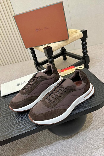 Мужские кроссовки Loro Piana Week End Walk - Brown   