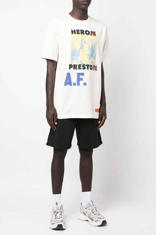 Белая оверсайз футболка Heron Preston A.F. Authorized