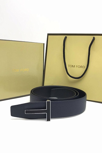 Двусторонний кожаный ремень Tom Ford T-Buckle (ширина 3.8 см, длина 95 / 100 см)    