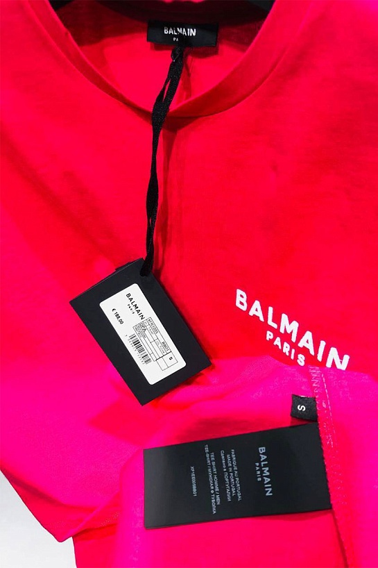 Женская футболка Balmain Paris - Orange