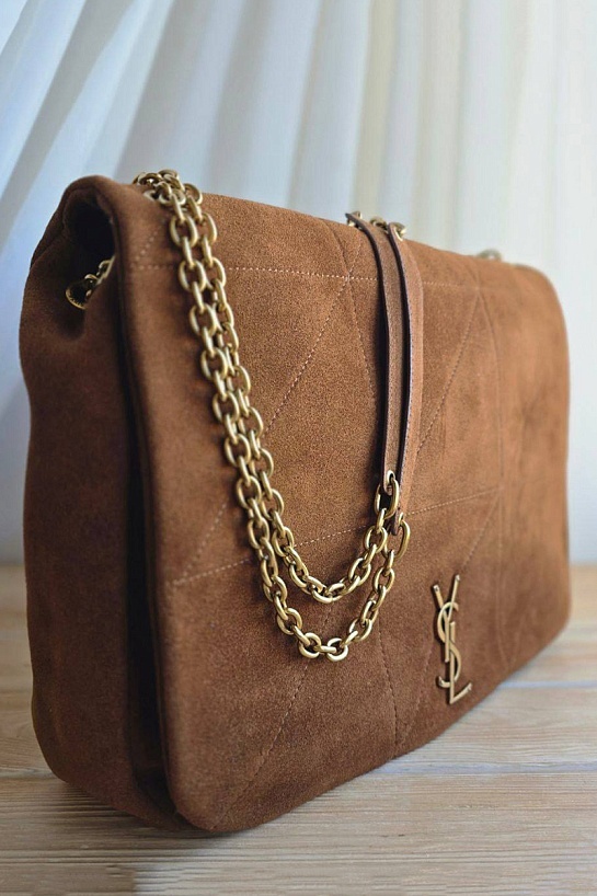 Женская замшевая сумка Yves Saint Laurent 45x32 см