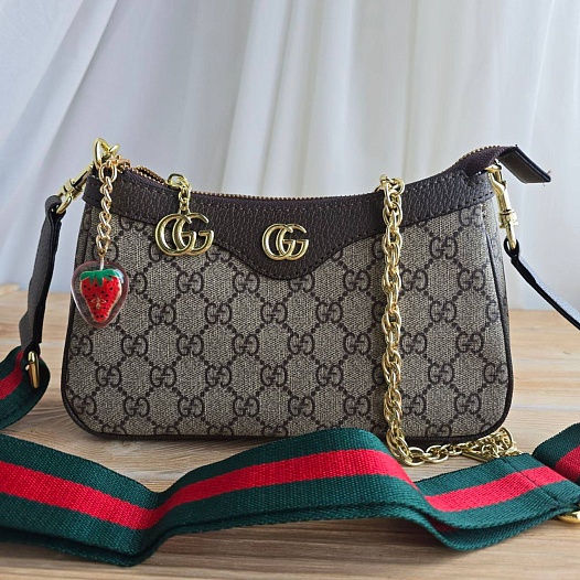 Кожаная сумка Gucci GG Ophidia 26x14 см   