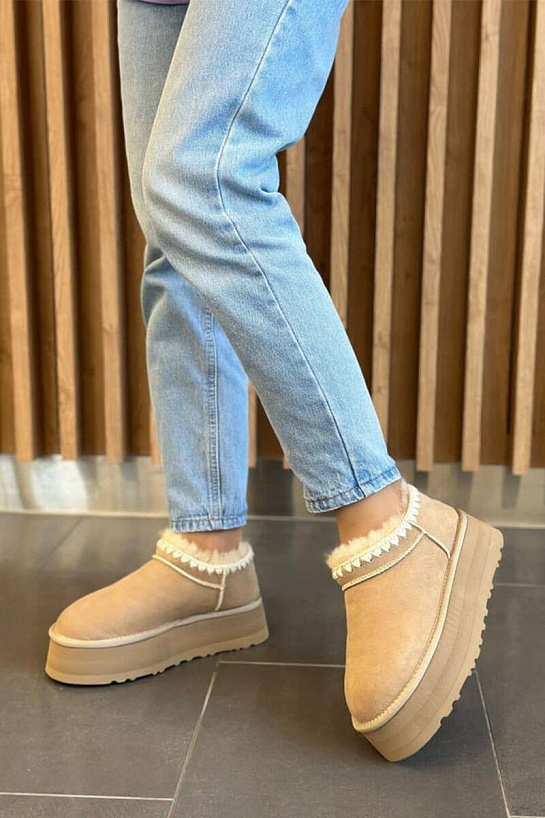 Женские зимние слиперы с мехом UGG Tasman