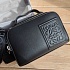 Кожаная сумка Loewe Mini Camera Crossbody 18x14 см - Black