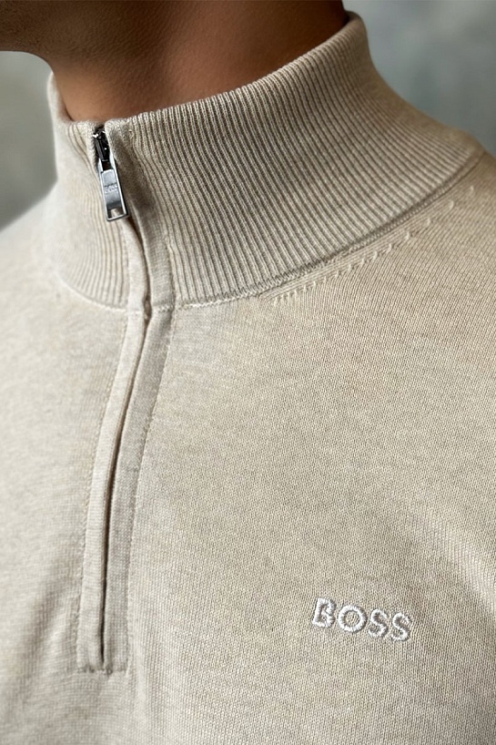 Мужской джемпер Hugo Boss бежевого цвета