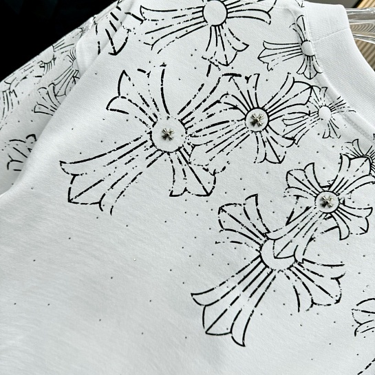 Белая оверсайз футболка Chrome Hearts Premium