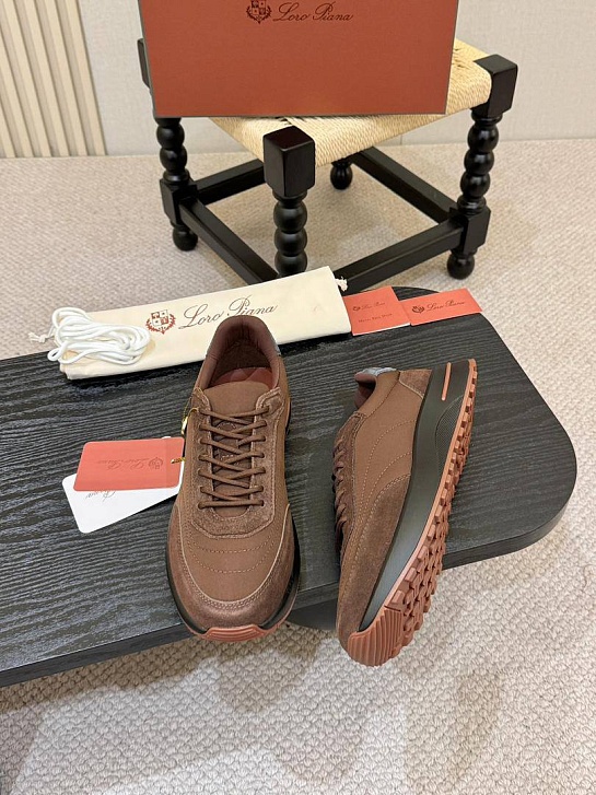 Мужские кроссовки Loro Piana Week End Walk - Brown